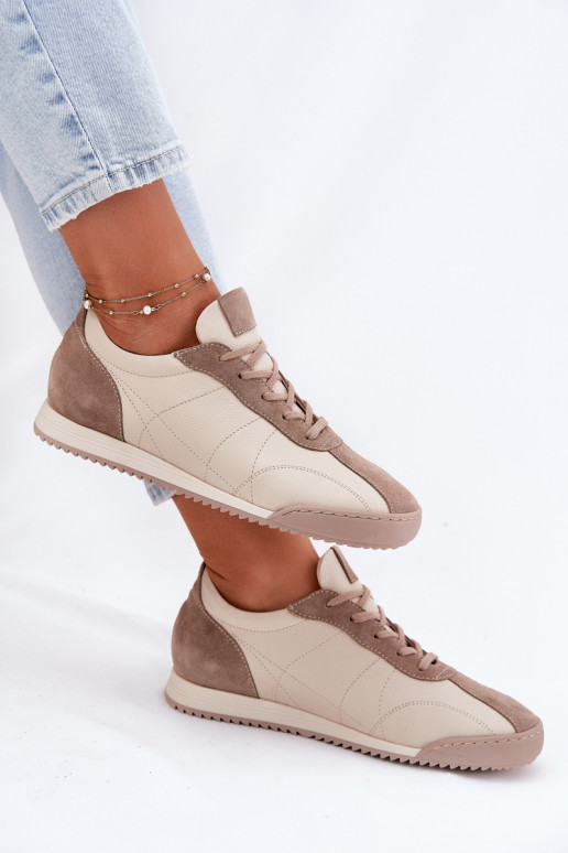 Pelle scarpe da ginnastica Femminile Laura Messi 2935 beige Pelle scarpe da ginnastica Femminile Laura Messi 2935 beige