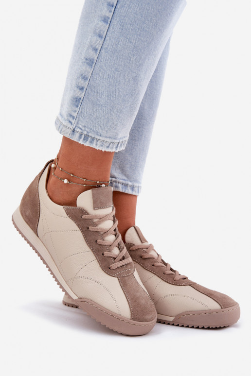 Pelle scarpe da ginnastica Femminile Laura Messi 2935 beige Pelle scarpe da ginnastica Femminile Laura Messi 2935 beige