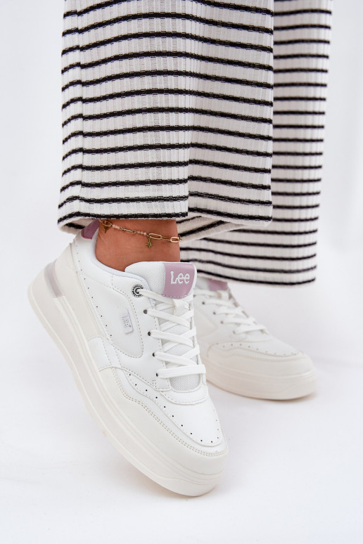 Scarpe modello sneakers Femminile con una piattaforma LEE EMMA INOMEN LOIN 50251014.00L Colore bianco Scarpe modello sneakers Femminile con una piattaforma LEE EMMA INOMEN LOIN 50251014.00L Colore bianco