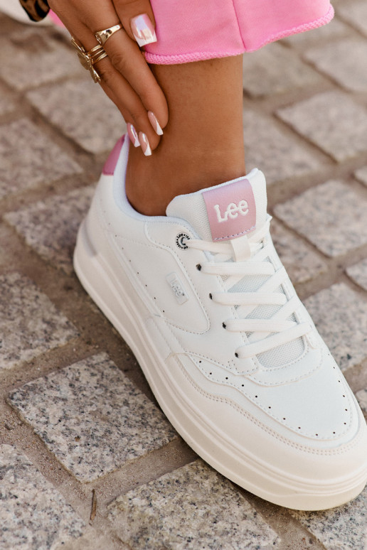 Scarpe modello sneakers Femminile con una piattaforma LEE EMMA INOMEN LOIN 50251014.00L Colore bianco Scarpe modello sneakers Femminile con una piattaforma LEE EMMA INOMEN LOIN 50251014.00L Colore bianco