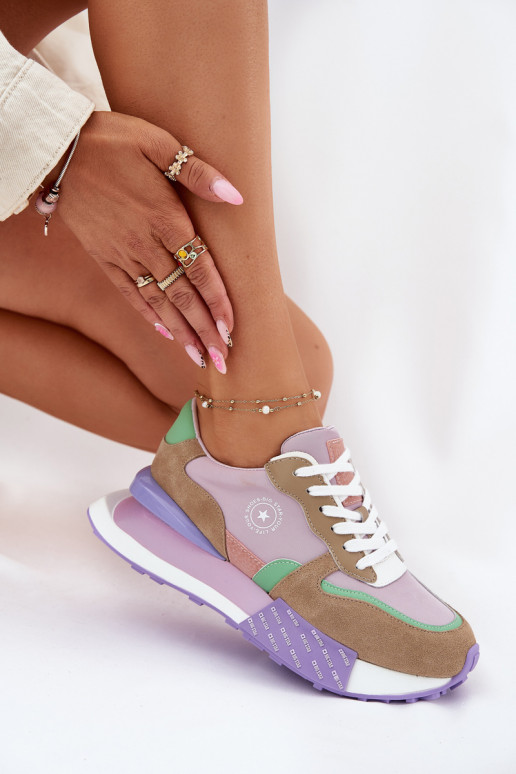 dalla pelle scamosciata Scarpe modello sneakers Femminile con una piattaforma Big Star RR274815 HI-POLY SYSTEM colore rosa dalla pelle scamosciata Scarpe modello sneakers Femminile con una piattaforma Big Star RR274815 HI-POLY SYSTEM colore rosa