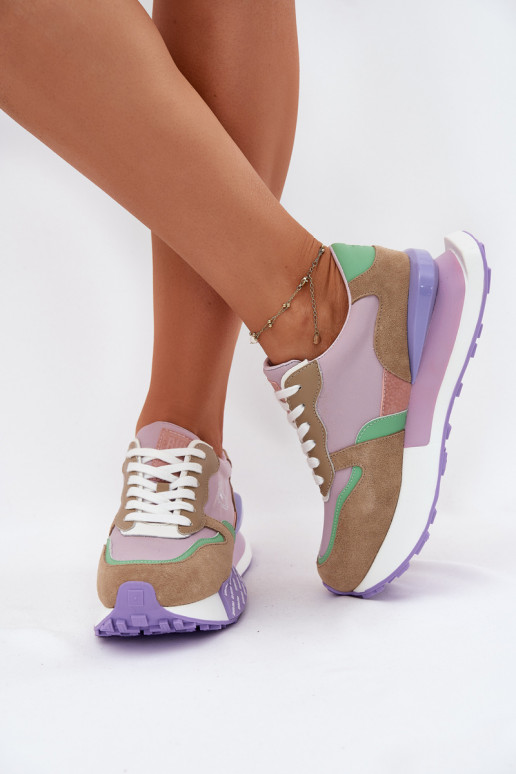 dalla pelle scamosciata Scarpe modello sneakers Femminile con una piattaforma Big Star RR274815 HI-POLY SYSTEM colore rosa dalla pelle scamosciata Scarpe modello sneakers Femminile con una piattaforma Big Star RR274815 HI-POLY SYSTEM colore rosa