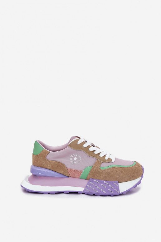 dalla pelle scamosciata Scarpe modello sneakers Femminile con una piattaforma Big Star RR274815 HI-POLY SYSTEM colore rosa dalla pelle scamosciata Scarpe modello sneakers Femminile con una piattaforma Big Star RR274815 HI-POLY SYSTEM colore rosa