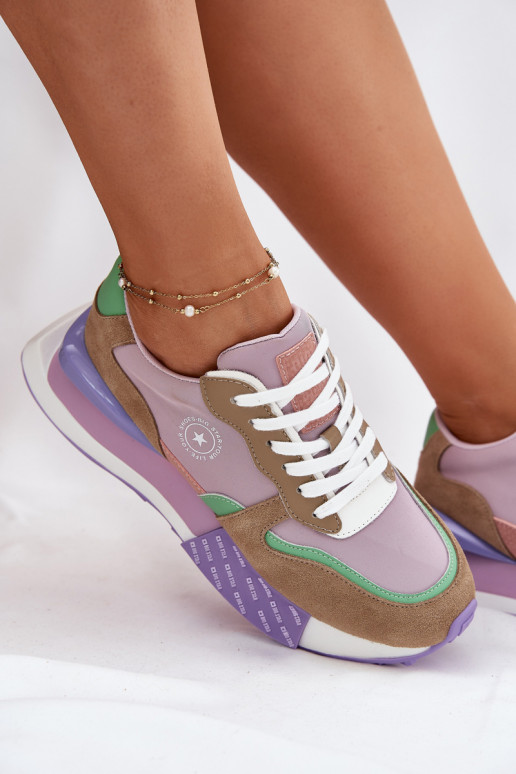 dalla pelle scamosciata Scarpe modello sneakers Femminile con una piattaforma Big Star RR274815 HI-POLY SYSTEM colore rosa dalla pelle scamosciata Scarpe modello sneakers Femminile con una piattaforma Big Star RR274815 HI-POLY SYSTEM colore rosa