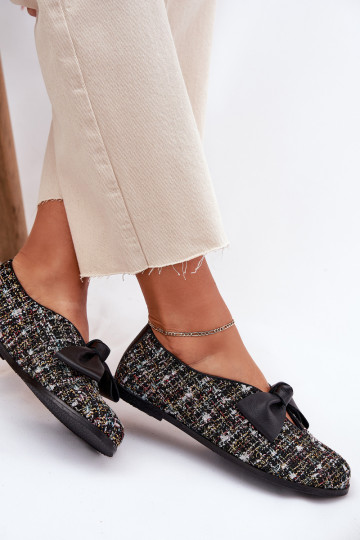 Ballerine nere con fiocchi Laura Messi 2921