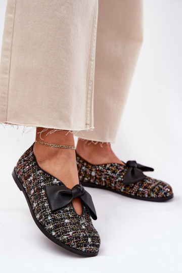 Ballerine nere con fiocchi Laura Messi 2921 2