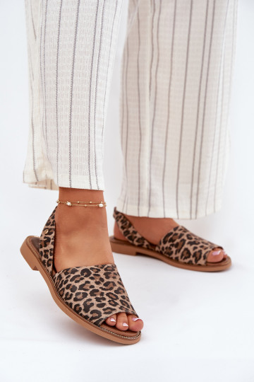 Zazoo 40327 scarpe in pelle slip-on con motivo leopardato 2
