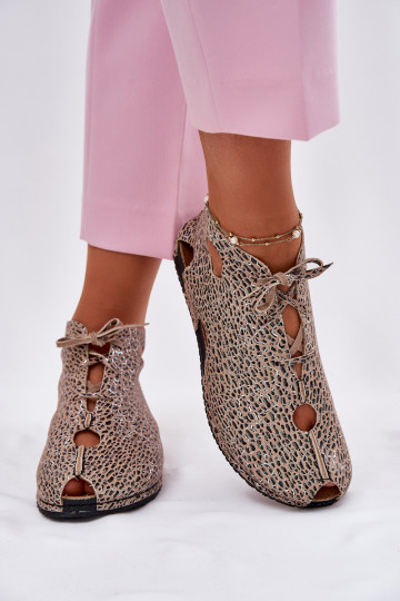 Elegantellato Pelle Stivali Deveciejka 03426-49 con motivi di pelliccia di leopardo