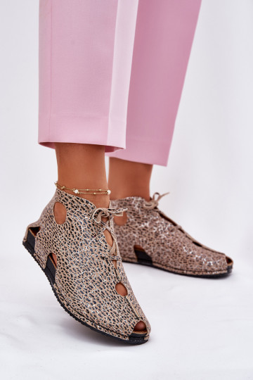 Elegantellato Pelle Stivali Deveciejka 03426-49 con motivi di pelliccia di leopardo 2