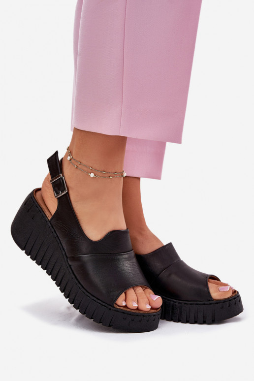 Sandali da donnaAbilitatoturalnej Skóry Su un cuneo Artiker 54C0791 colore nero Sandali da donnaAbilitatoturalnej Skóry Su un cuneo Artiker 54C0791 colore nero