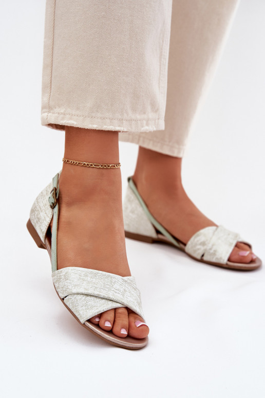 Sandali da donna isoscele Deveciejka 04614-46 colore menta