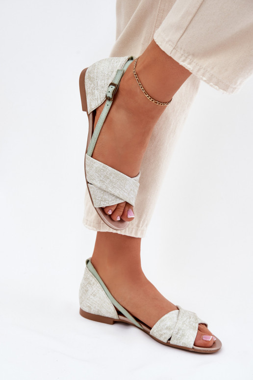 Sandali da donna isoscele Deveciejka 04614-46 colore menta