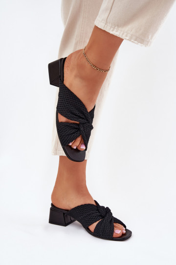 Pantofole da donna Klocke Deveciejka 06955-01 colore nero