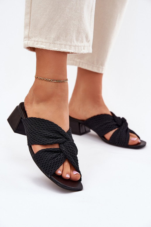 Pantofole da donna Klocke Deveciejka 06955-01 colore nero Pantofole da donna Klocke Deveciejka 06955-01 colore nero