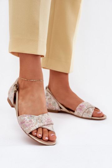 Sandali piatti color sabbia per donna Tai turiciejka 04614-22 2