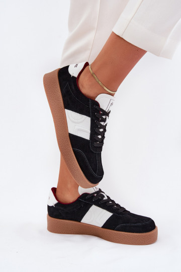 Scarpe sportive in pelle scamosciata nere per donna Daniel Lopez Just Dare SS2D4021