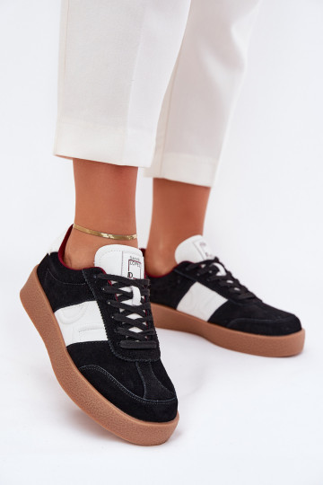 Scarpe sportive in pelle scamosciata nere per donna Daniel Lopez Just Dare SS2D4021 2