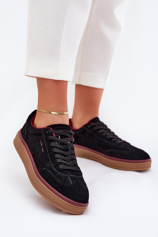 dalla pelle scamosciata Femminile Scarpe modello sneakers Daniel Lopez Just Dare SS2D4006 colore nero dalla pelle scamosciata Femminile Scarpe modello sneakers Daniel Lopez Just Dare SS2D4006 colore nero