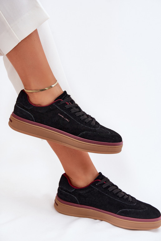 dalla pelle scamosciata Femminile Scarpe modello sneakers Daniel Lopez Just Dare SS2D4006 colore nero dalla pelle scamosciata Femminile Scarpe modello sneakers Daniel Lopez Just Dare SS2D4006 colore nero