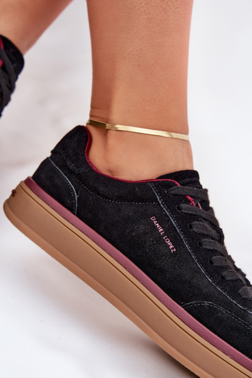 dalla pelle scamosciata Femminile Scarpe modello sneakers Daniel Lopez Just Dare SS2D4006 colore nero dalla pelle scamosciata Femminile Scarpe modello sneakers Daniel Lopez Just Dare SS2D4006 colore nero