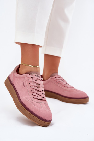 Scarpe sportive in pelle scamosciata color rosa per donna Daniel Lopez Just Dare SS2D4010