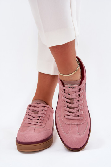Scarpe sportive in pelle scamosciata color rosa per donna Daniel Lopez Just Dare SS2D4010 2
