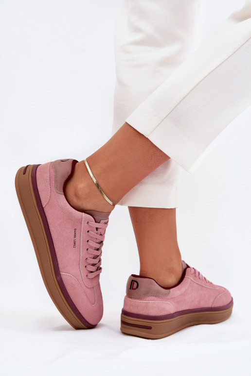 dalla pelle scamosciata Femminile Scarpe modello sneakers Daniel Lopez Just Dare SS2D4010 colore rosa
