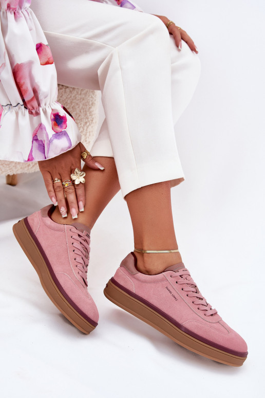 dalla pelle scamosciata Femminile Scarpe modello sneakers Daniel Lopez Just Dare SS2D4010 colore rosa