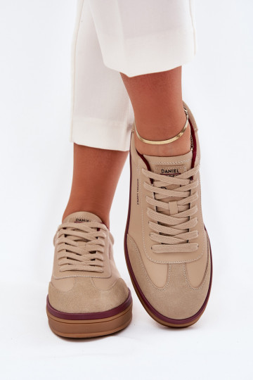 Pelle Femminile Scarpe modello sneakers Daniel Lopez Just Dare SS2D4007 beige