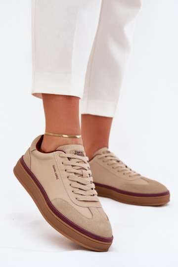 Pelle Femminile Scarpe modello sneakers Daniel Lopez Just Dare SS2D4007 beige 2