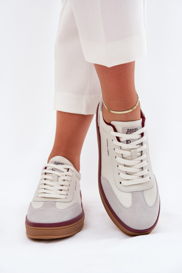 Scarpe sportive in pelle da donna Daniel Lopez Just Dare SS2D4008 color bianco-grigio 2