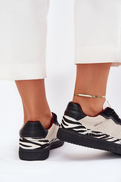 Scarpe modello sneakers Femminile Daniel Lopez Just Dare SS2D4015 Zebra beige