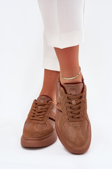 Pelle Femminile Scarpe modello sneakers con una piattaforma Daniel Lopez Just Dare SS2D4005 colore marrone 2
