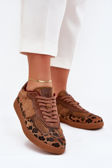 Scarpe modello sneakers Femminile Daniel Lopez Just Dare SS2D4017 con motivi di pelliccia di leopardo 2