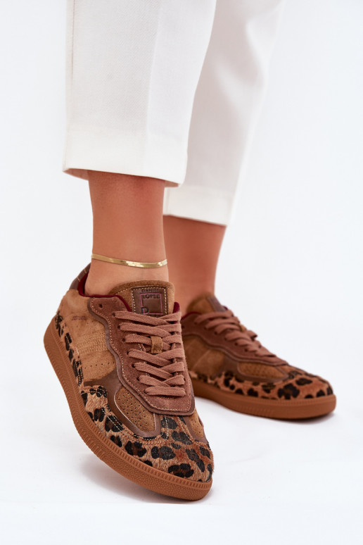 Scarpe modello sneakers Femminile Daniel Lopez Just Dare SS2D4017 con motivi di pelliccia di leopardo Scarpe modello sneakers Femminile Daniel Lopez Just Dare SS2D4017 con motivi di pelliccia di leopardo