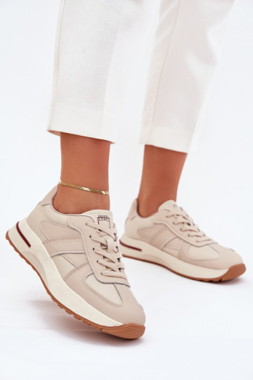 Pelle Scarpe sportive da donna, scarpe da ginnastica Daniel Lopez Just Dare SS2D4043 beige 2