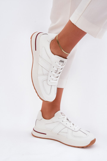 Pelle Scarpe sportive da donna, scarpe da ginnastica Daniel Lopez Just Dare SS2D4042 Colore bianco