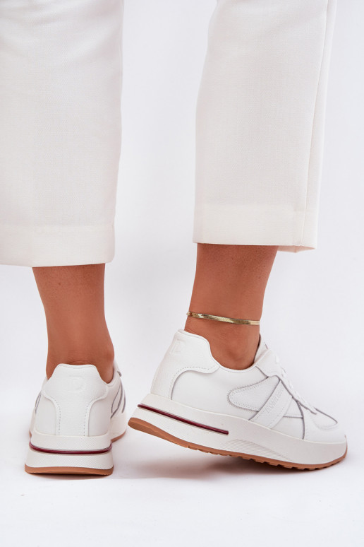 Pelle Scarpe sportive da donna, scarpe da ginnastica Daniel Lopez Just Dare SS2D4042 Colore bianco