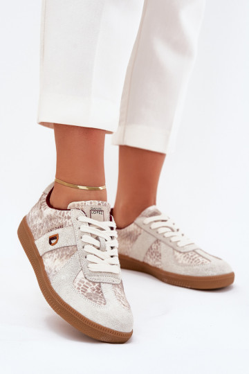 Scarpe sportive da donna Daniel Lopez Just Dare SS2D4032 color sabbia con motivo animale