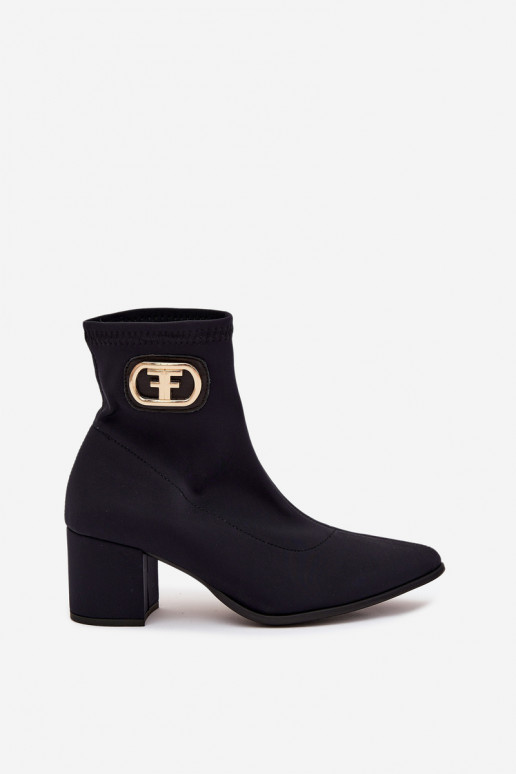 Stivali da donna Ze colore doratom Detalem Zazoo 3128 colore nero