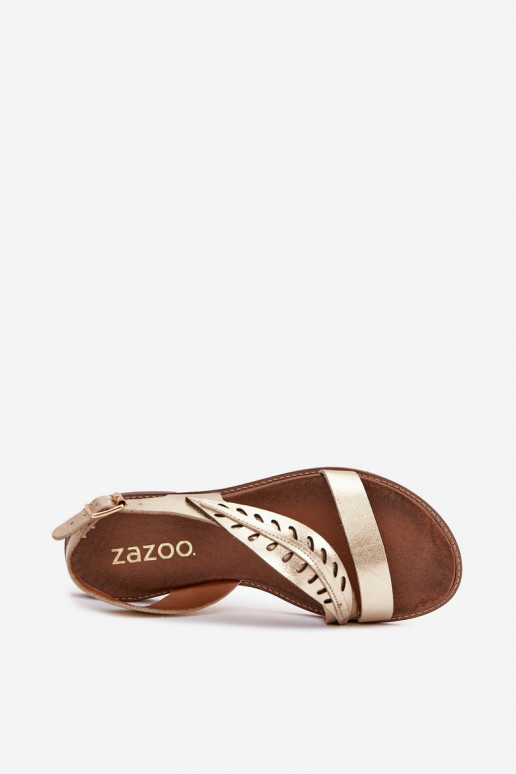 Sandali da donnaAbilitatoturalnej Skóry con tacchi larghi Zazoo 3564 colore dorato Sandali da donnaAbilitatoturalnej Skóry con tacchi larghi Zazoo 3564 colore dorato