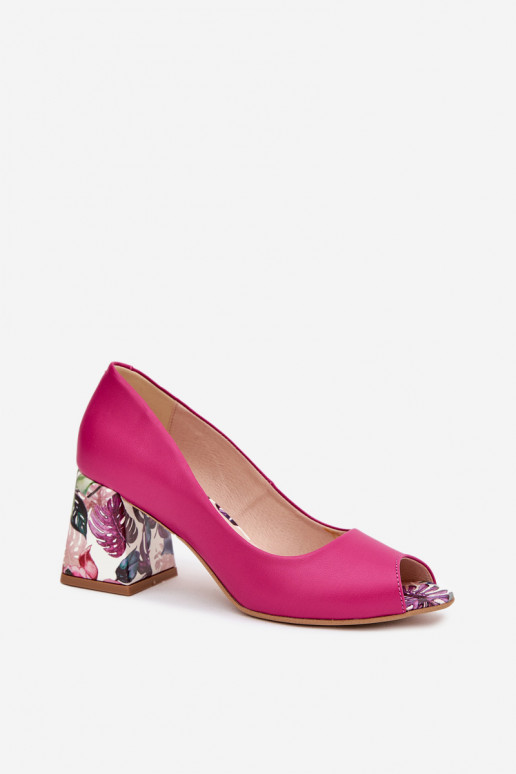 Pelle Scarpe con tacchi decorati LeAski Shoes 2608/K colore rosa Pelle Scarpe con tacchi decorati LeAski Shoes 2608/K colore rosa