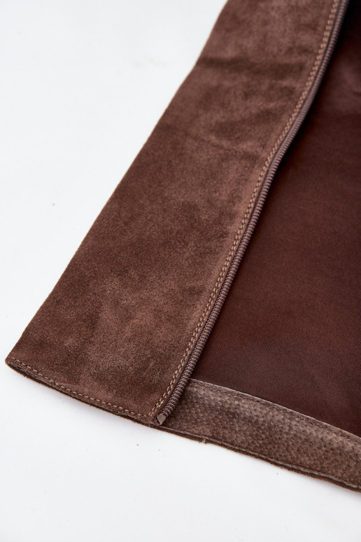 dalla pelle scamosciata stivali con i tacchi Serratura colore marrone Lissara