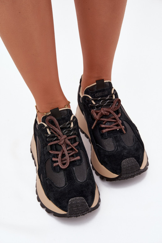 Pelle Scarpe modello sneakers con una piattaforma Femminile Big Star SS274628 HI-POLY SYSTEM colore nero