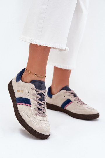 Sneakers basse in camoscio da donna Big Star SS274679 HI-POLY SYSTEM, grigie 2