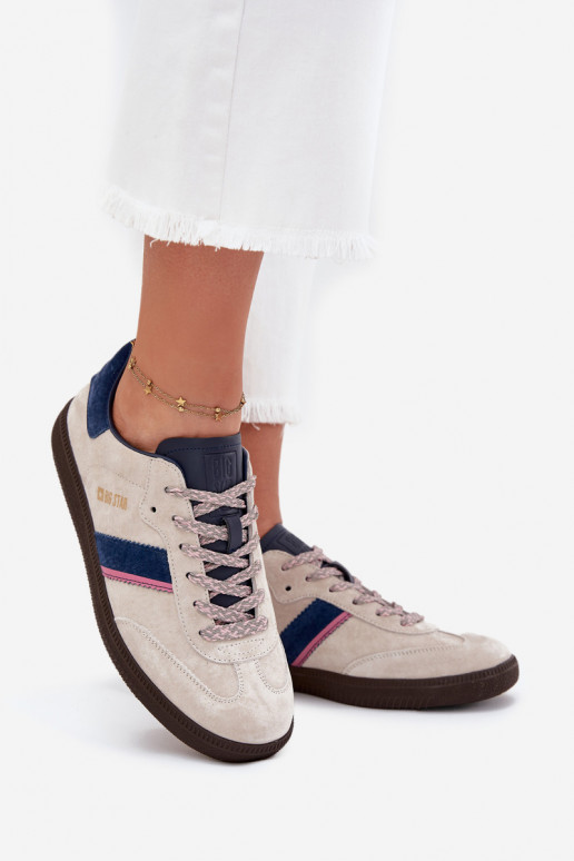 dalla pelle scamosciata Basso Scarpe modello sneakers Femminile Big Star SS274679 HI-POLY SYSTEM colore grigio dalla pelle scamosciata Basso Scarpe modello sneakers Femminile Big Star SS274679 HI-POLY SYSTEM colore grigio