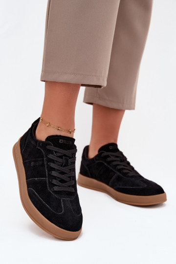 Sneakers in camoscio da donna Big Star SS274673 HI-POLY SYSTEM, nere 2
