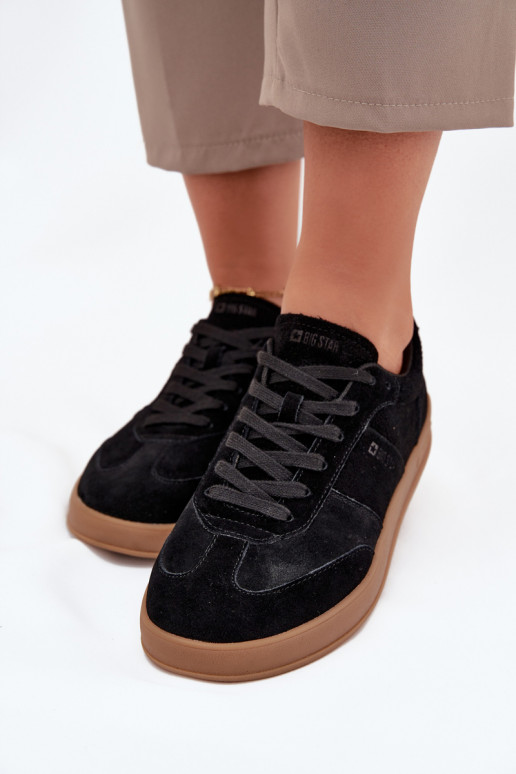 dalla pelle scamosciata Scarpe modello sneakers Femminile Big Star SS274673 HI-POLY SYSTEM colore nero dalla pelle scamosciata Scarpe modello sneakers Femminile Big Star SS274673 HI-POLY SYSTEM colore nero