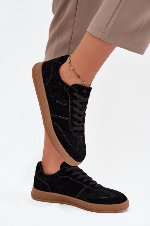 dalla pelle scamosciata Scarpe modello sneakers Femminile Big Star SS274673 HI-POLY SYSTEM colore nero dalla pelle scamosciata Scarpe modello sneakers Femminile Big Star SS274673 HI-POLY SYSTEM colore nero