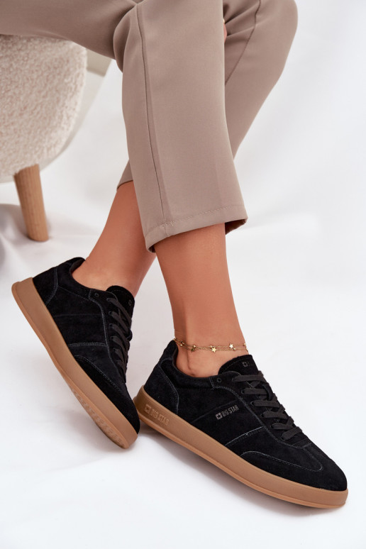 dalla pelle scamosciata Scarpe modello sneakers Femminile Big Star SS274673 HI-POLY SYSTEM colore nero dalla pelle scamosciata Scarpe modello sneakers Femminile Big Star SS274673 HI-POLY SYSTEM colore nero